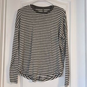 Aerie Real Soft Striped Long Sleeve Tee Small
